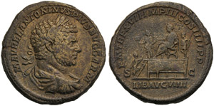 Caracalla (198-217), Sesterzio, Roma, 214 ... 