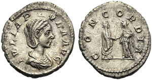 Julia Paula (Elagabalus, 218-222), Denarius, ... 