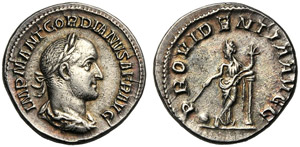 Gordian II (238), Denarius, Rome, March - ... 