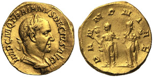 Traiano Decio (249-251), Aureo, Roma, ... 