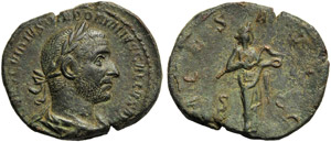 Treboniano Gallo (251-253), Sesterzio, Roma, ... 