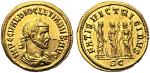 Diocletian (284-305), Aureus, Cyzicus, AD ... 