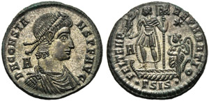 Constans (337-350), Follis, Siscia, AD ... 