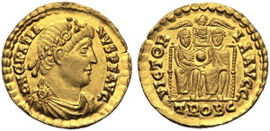 Gratian (367-383), Solidus, Treveri, AD ... 
