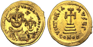 Eraclio con Eraclio Costantino (610-641), ... 