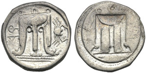 Bruttium, Statere, Crotone, c. 480-430 a.C.; ... 