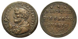 Italy, Papal, Pio VI (1774-1799). Æ 2 1/2 ... 