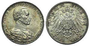 Germany, Prussia. Wilhelm II (1888-1918). 3 ... 