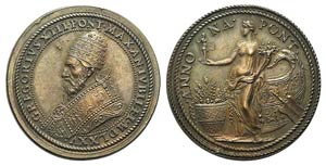 Papal, Gregorio XIII (1572-1585). Æ Medal ... 