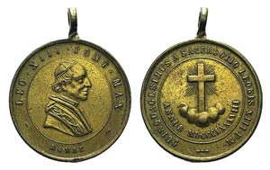 Papal, Leone XIII (1878-1903). Æ Medal 1888 ... 