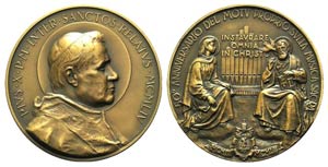 Papal, Pio X (1903-1914). Æ Medal 1954 ... 