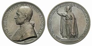 Papal, Pio XII (1939-1958). Æ Medal 1957 ... 