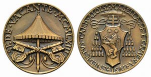 Papal, Sede Vacante 1963. AR Medal (38mm, ... 