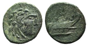 Korkyra, c. 229-48 BC. Æ (23mm, 7.59g, 6h). ... 