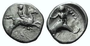 Southern Apulia, Tarentum, c. 390-385 BC. AR ... 