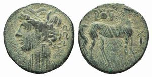 Carthage, c. 241 BC. Æ Dishekel (26mm, ... 