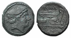 Anonymous, Rome, 217-215 BC. Æ Semuncia ... 