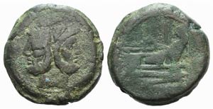 Anonymous, Rome, after 211 BC. Æ As (37mm, ... 