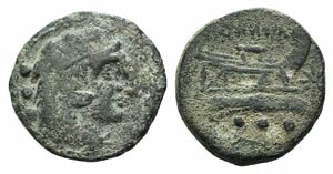 Star series, Rome, 169-158 BC. Æ Quadrans ... 
