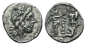 T. Cloelius, Rome, 98 BC. AR Quinarius ... 