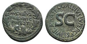 Augustus (27 BC-AD 14). Æ Dupondius ... 