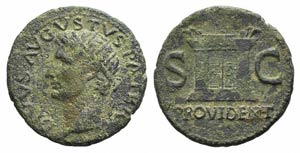 Divus Augustus (died AD 14). Æ As (27.5mm, ... 