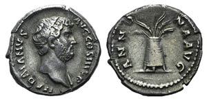 Hadrian (117-138). AR Denarius (18mm, 3.17g, ... 