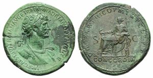Hadrian (117-138). Æ Sestertius (35mm, ... 