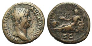Hadrian (117-138). Æ As (27mm, 11.86g, ... 