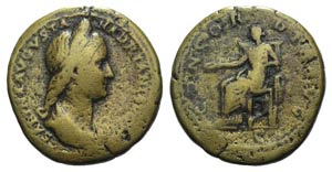 Sabina (Augusta, 128-136/7). Æ As (28mm, ... 