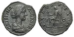 Crispina (Augusta, 178-182). Æ Sestertius ... 
