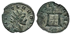 Divus Claudius II (died 270). Radiate (19mm, ... 