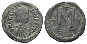 Anastasius I (491-518). Æ 40 Nummi (34mm, ... 