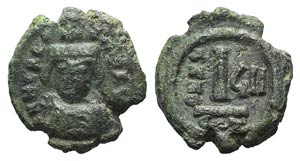 Heraclius (610-641). Æ 10 Nummi (14.5mm, ... 