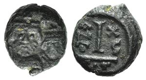 Heraclius (610-641). Æ 10 Nummi (12mm, ... 