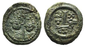 Heraclius (610-641). Æ 10 Nummi (18mm, ... 
