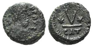 Heraclius (610-641). Æ 5 Nummi (10mm, ... 