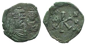 Constans II (641-668). Æ 20 Nummi (22mm, ... 