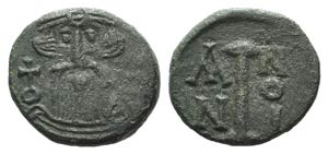 Constans II (641-668). Æ 10 Nummi (16mm, ... 