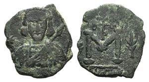 Tiberius III (698-705). Æ 40 Nummi (20mm, ... 