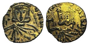 Constantine V (741-775). Fourrèe Tremissis ... 