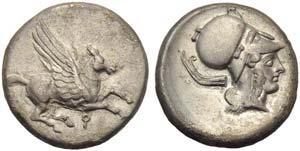 Corinthia, Corinth, Stater, c. 405-345 BC; ... 