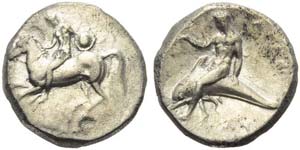 Apulia, Tarentum, Nomos, c. 302-280 BC; AR ... 