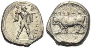 Lucania, Poseidonia, Stater, c. 445-420 BC; ... 