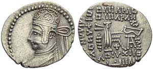 Parthamaspates (116), Drachm, Ekbatana, AD ... 