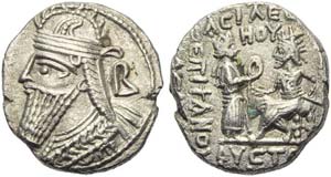Vologases IV (147-191), Tetradrachm, ... 
