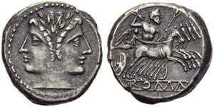 Anonymous, Quadrigatus, Rome, from 269 BC; ... 