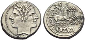 Anonymous, Quadrigatus, Rome, from 269 BC; ... 