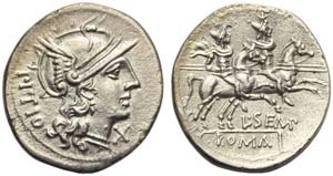 L. Sempronius Pitio, Denarius, Rome, 148 BC; ... 