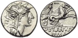 D. Junius Silanus L.f., Denarius, Rome, 91 ... 